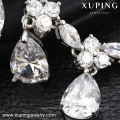 63938 Xuping beautiful luxury jewelry set color rhodium plated bridal jewelry set